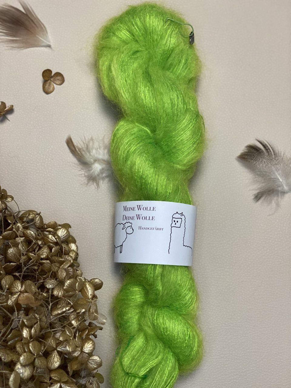 Kid Mohair 50 g - semi solid - Pixie Moss – Bild 2