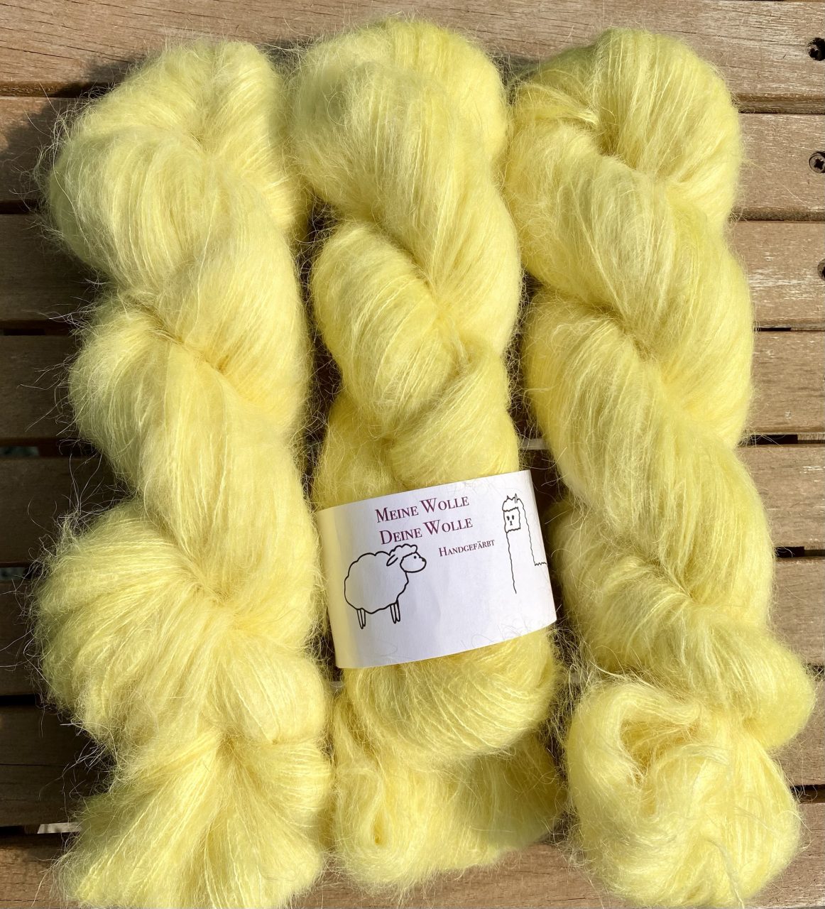 Federleicht Baby Suri|Seide 50g - semi solid - Citrus Sorbet – Bild 2