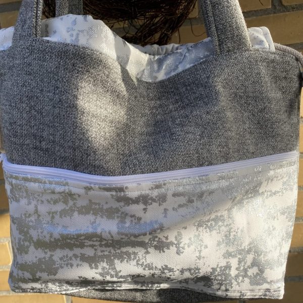 Projektasche grau-weiß-silber