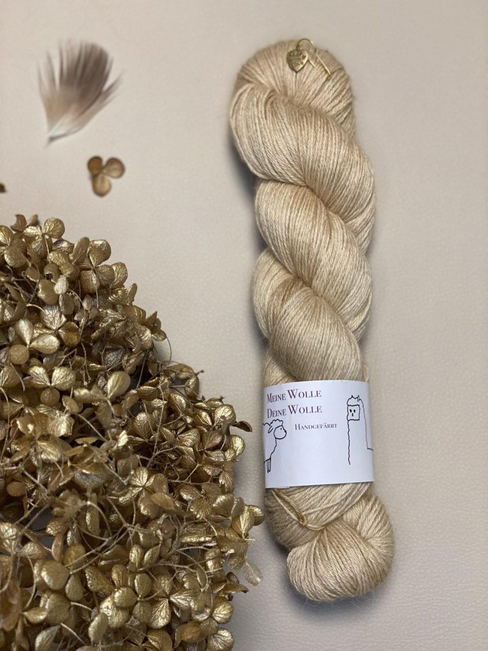 Baby-Alpaka - semi solid - camel – Bild 4