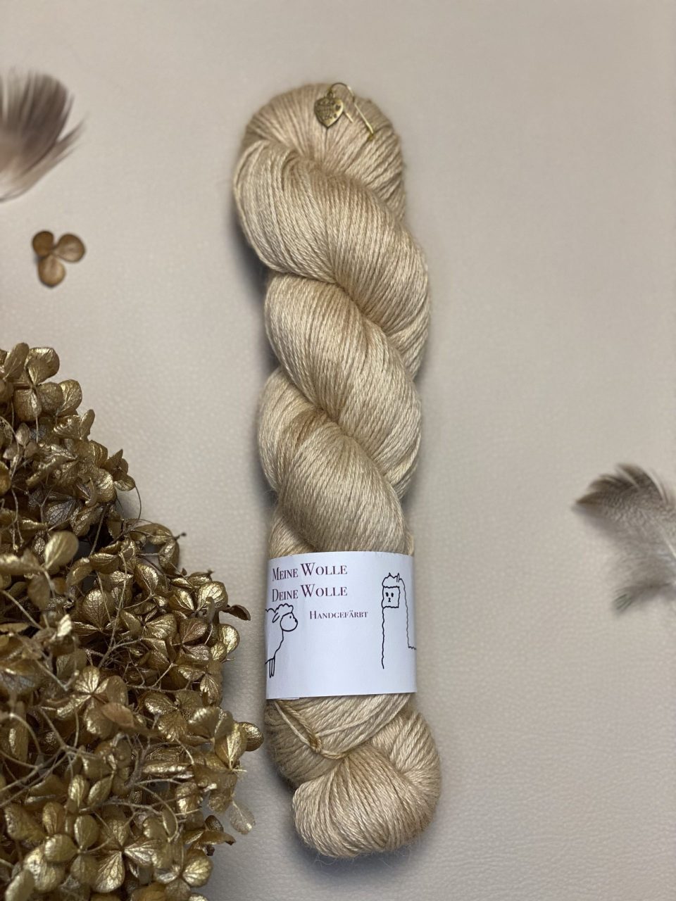 Baby-Alpaka - semi solid - camel – Bild 2