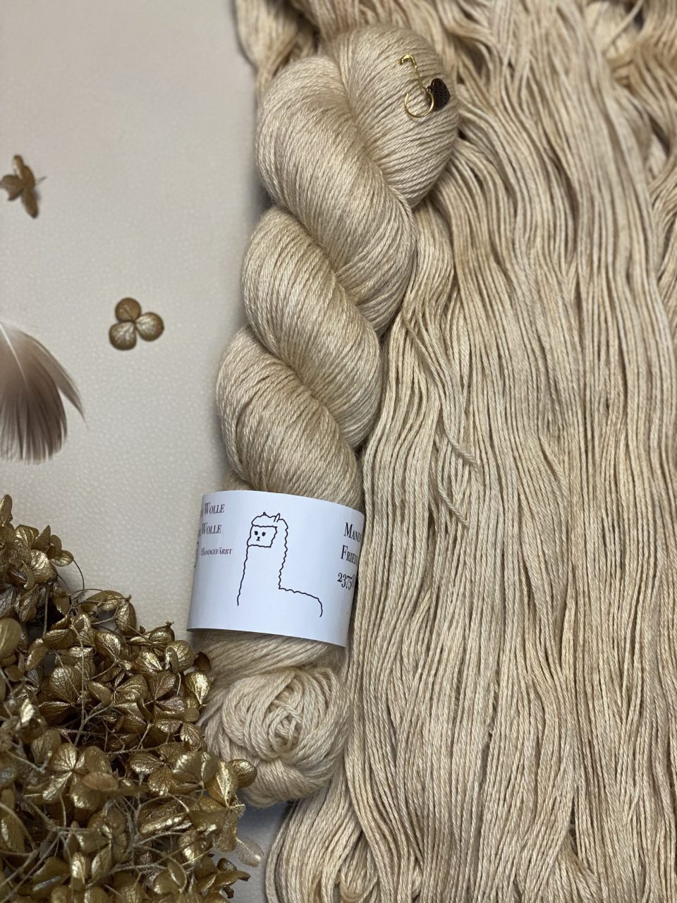 Baby-Alpaka - semi solid - camel – Bild 3