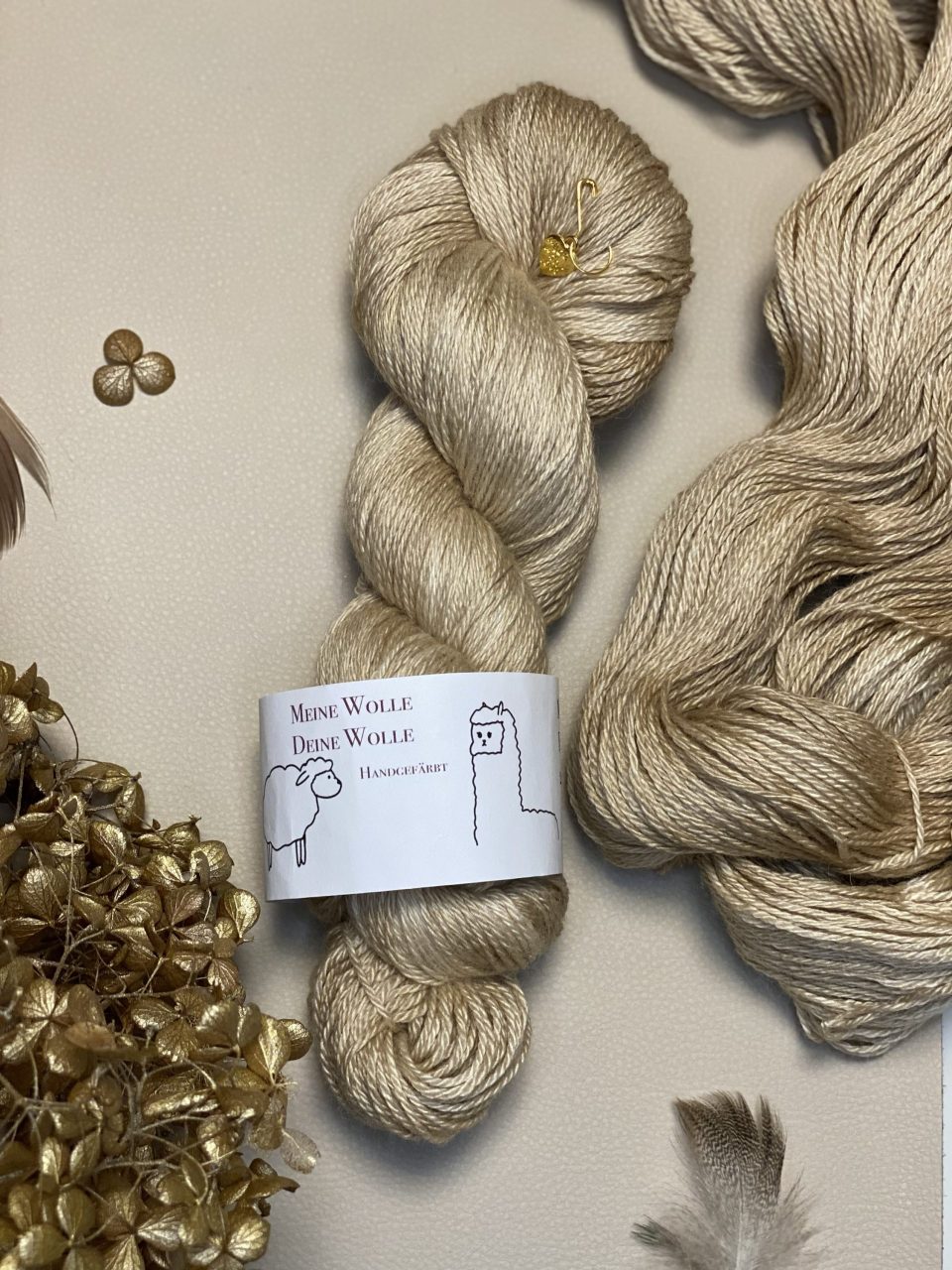 MerinoYakSeide 366 - semi solid - Camel – Bild 2