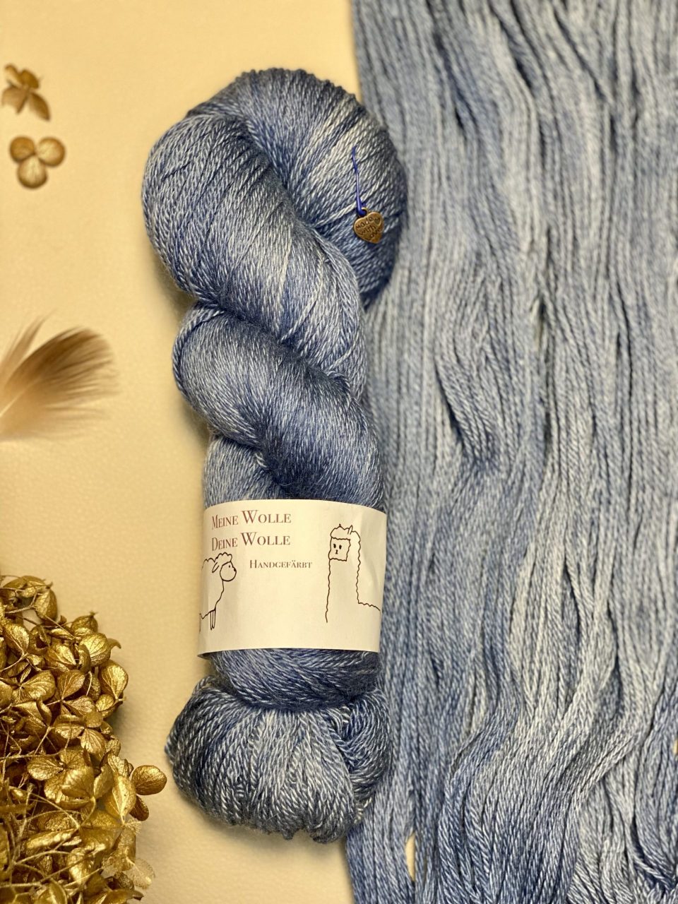 MerinoYakSeide 366 - semi solid - BlueJeans – Bild 2