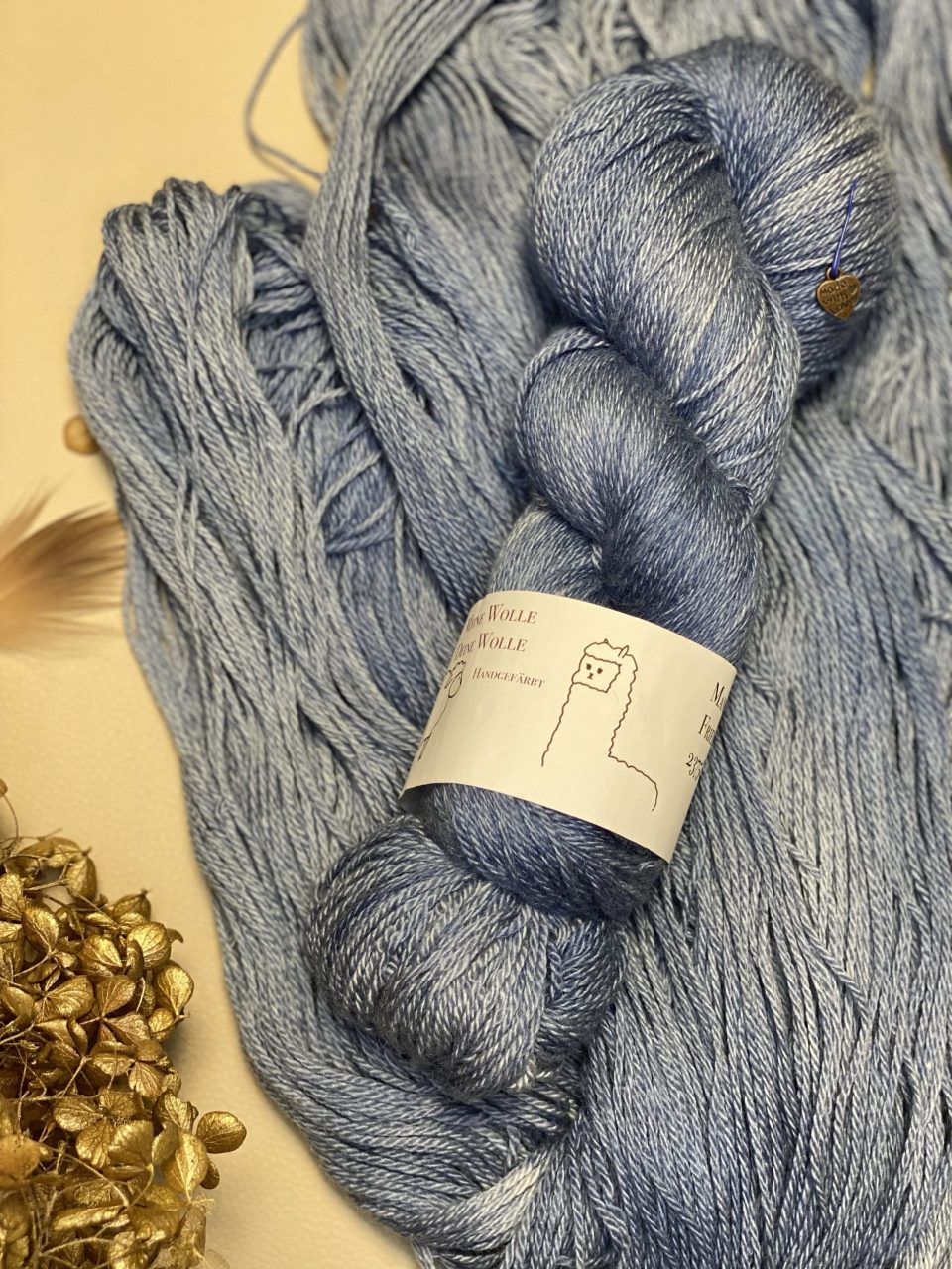 MerinoYakSeide 366 - semi solid - BlueJeans – Bild 3