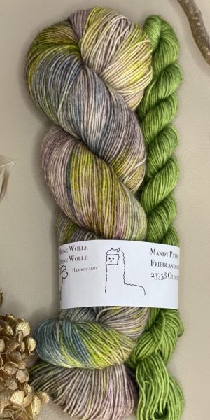 4-fach Sockenwolle basic mit Mini - Green Enchantment