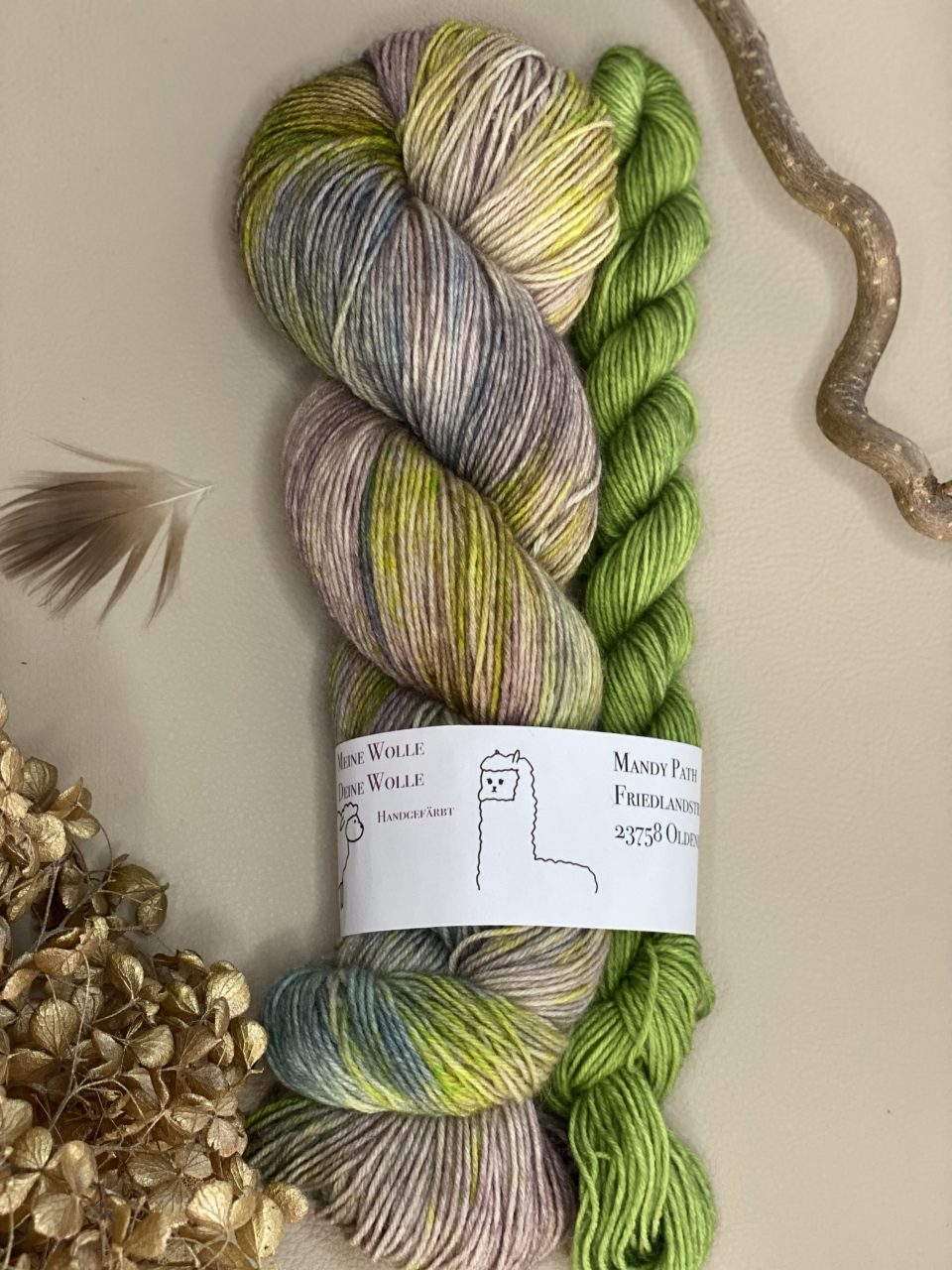 4-fach Sockenwolle basic mit Mini - Green Enchantment