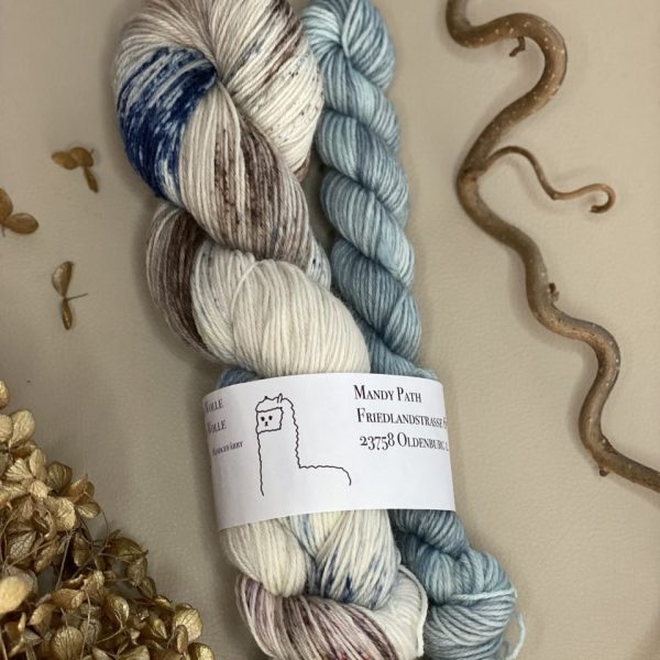 4-fach Sockenwolle fine - River Pepple - inklusive Mini