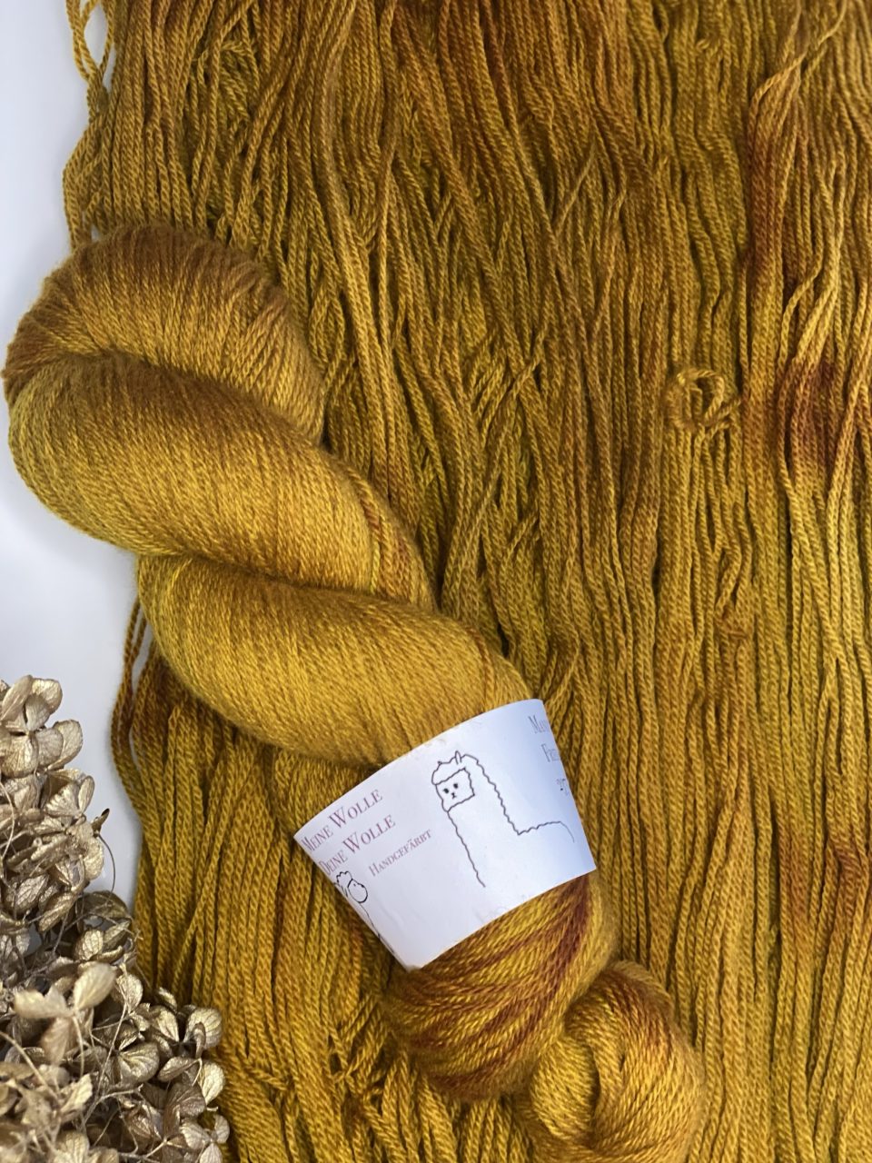 Merinowolle 433 - semi solid - Golden Amber – Bild 2