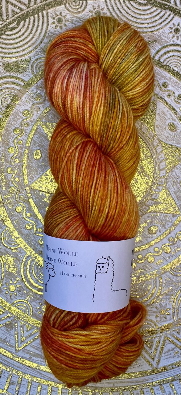 4-fach Sockenwolle fine - Sunset Flame – Bild 3