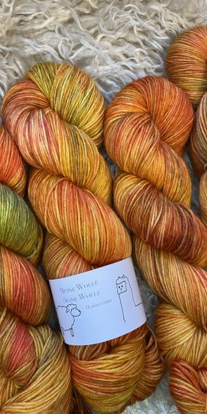 4-fach Sockenwolle fine - Sunset Flame