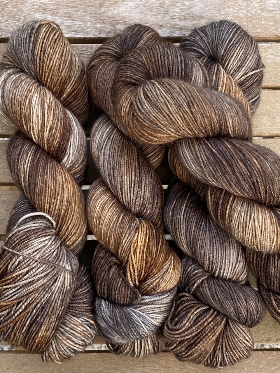 4-fach Sockenwolle fine - Espresso Mélange – Bild 2