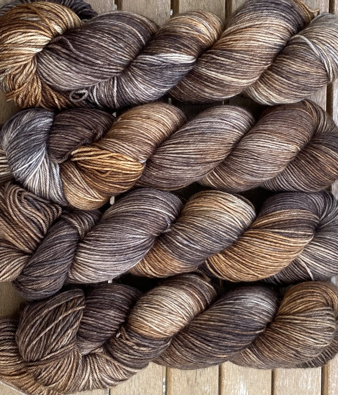 4-fach Sockenwolle fine - Espresso Mélange – Bild 3