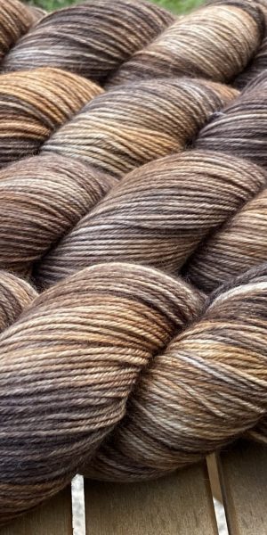 4-fach Sockenwolle fine - Espresso Mélange