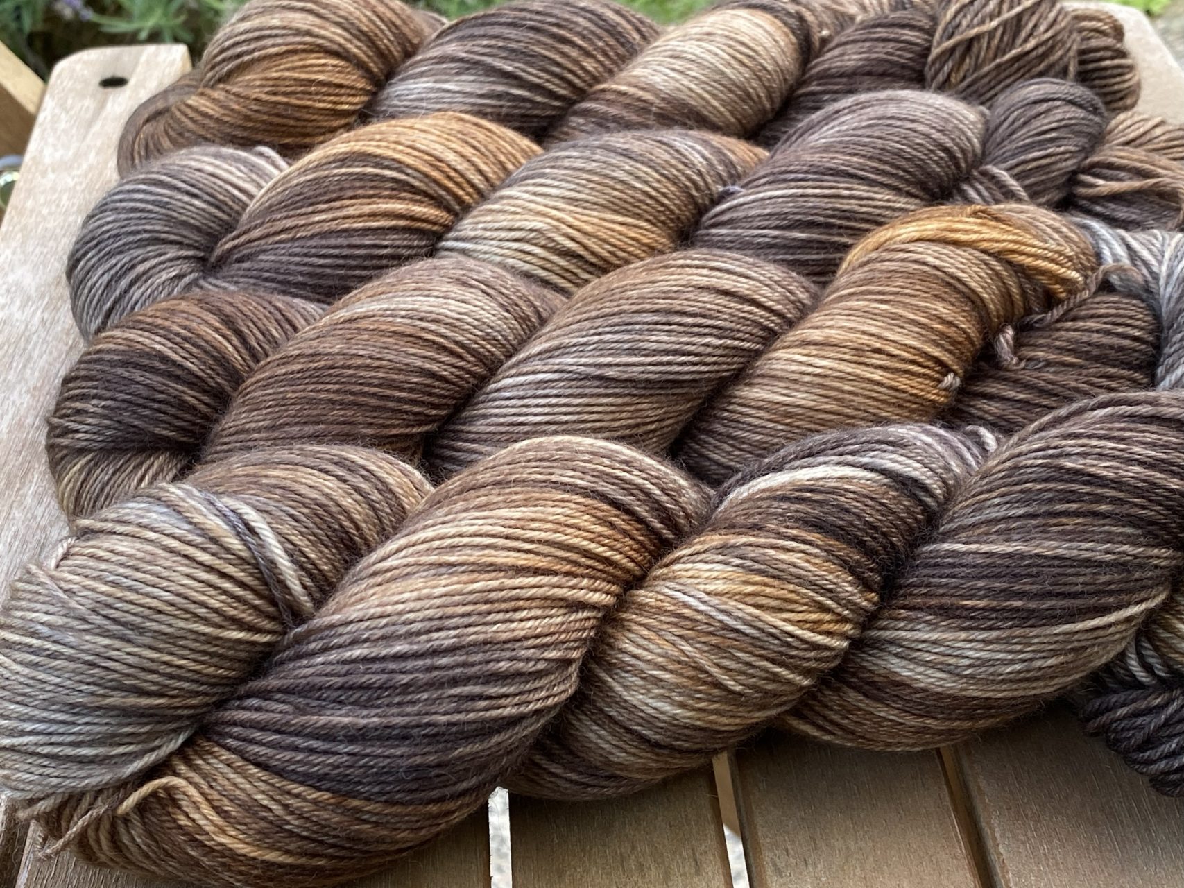 4-fach Sockenwolle fine - Espresso Mélange