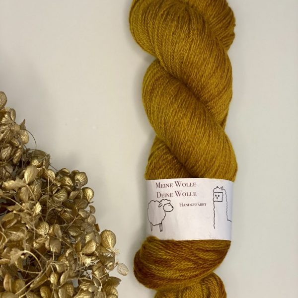 Merinowolle 433 - semi solid - Golden Amber