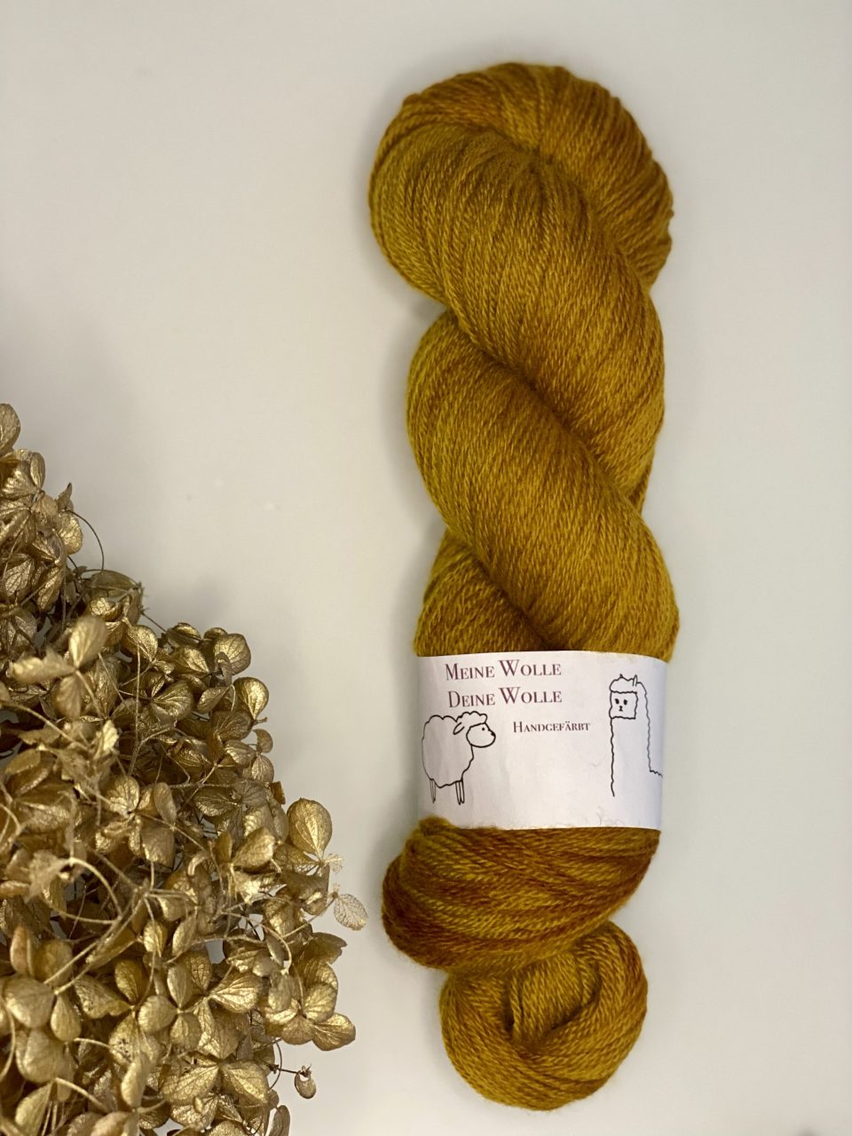 Merinowolle 433 - semi solid - Golden Amber