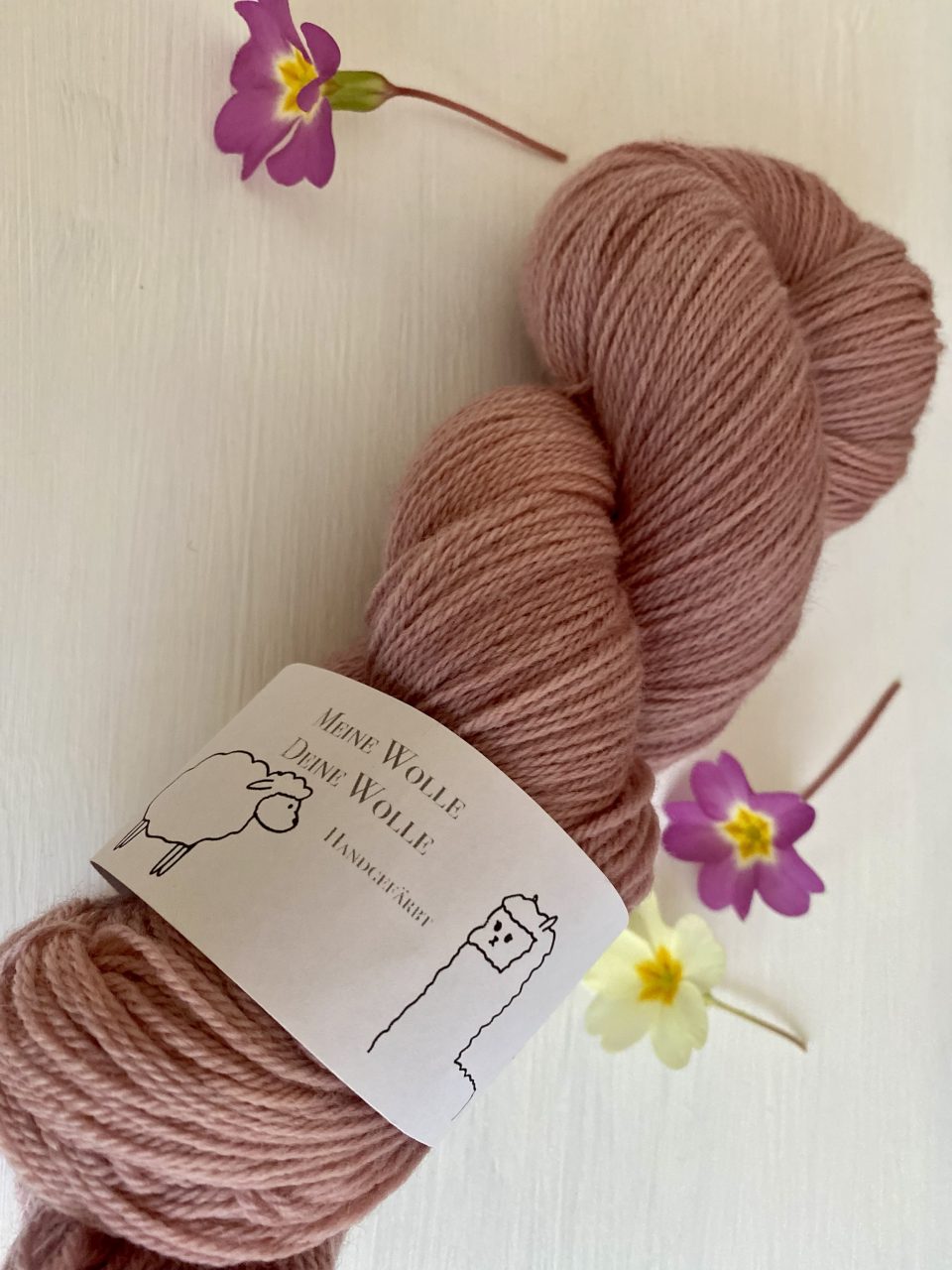Merinowolle 433 - semi solid - Puderrose – Bild 3