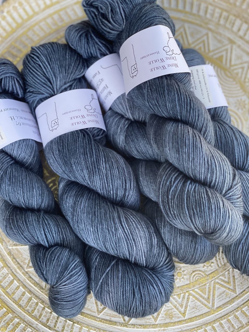 4-fach Sockenwolle fine - semi solid - Midnight Fog