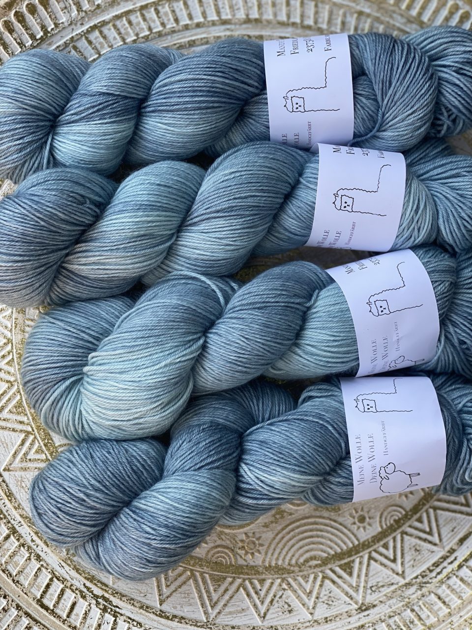 4-fach Sockenwolle fine - semi solid - Blue Haze