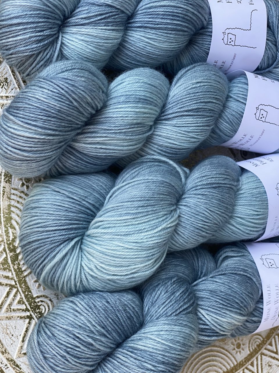 4-fach Sockenwolle fine - semi solid - Blue Haze – Bild 2