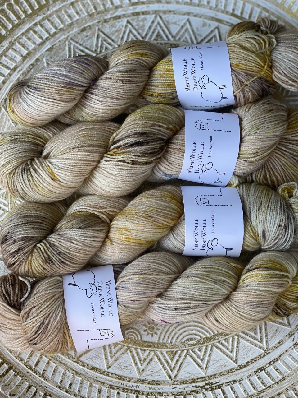 4-fach Sockenwolle fine - Honey Drizzle – Bild 2