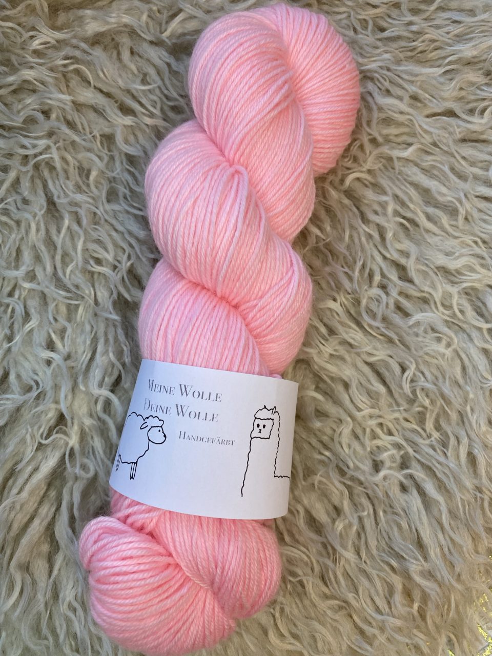 4-fach Sockenwolle fine - semi solid - Babyrose – Bild 2