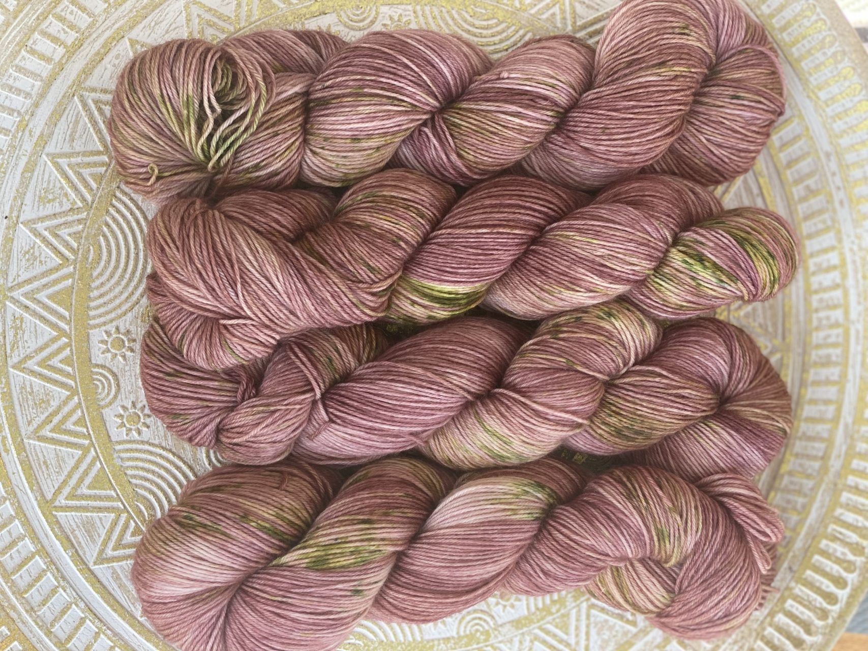 4-fach Sockenwolle fine - Antique Rosegarden – Bild 4