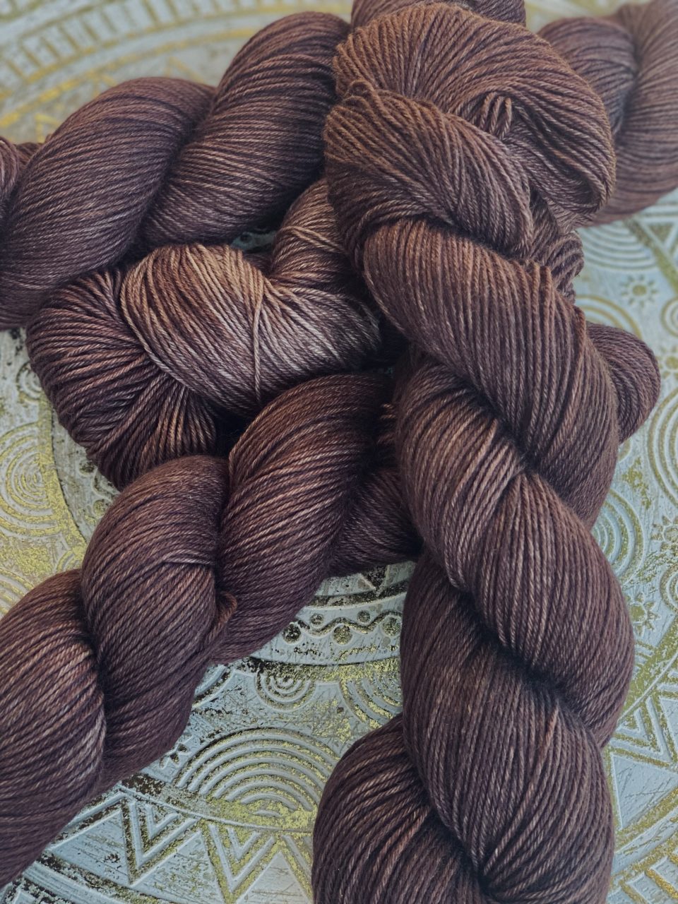 4-fach Sockenwolle fine - semi solid - Warm Chocolate – Bild 2