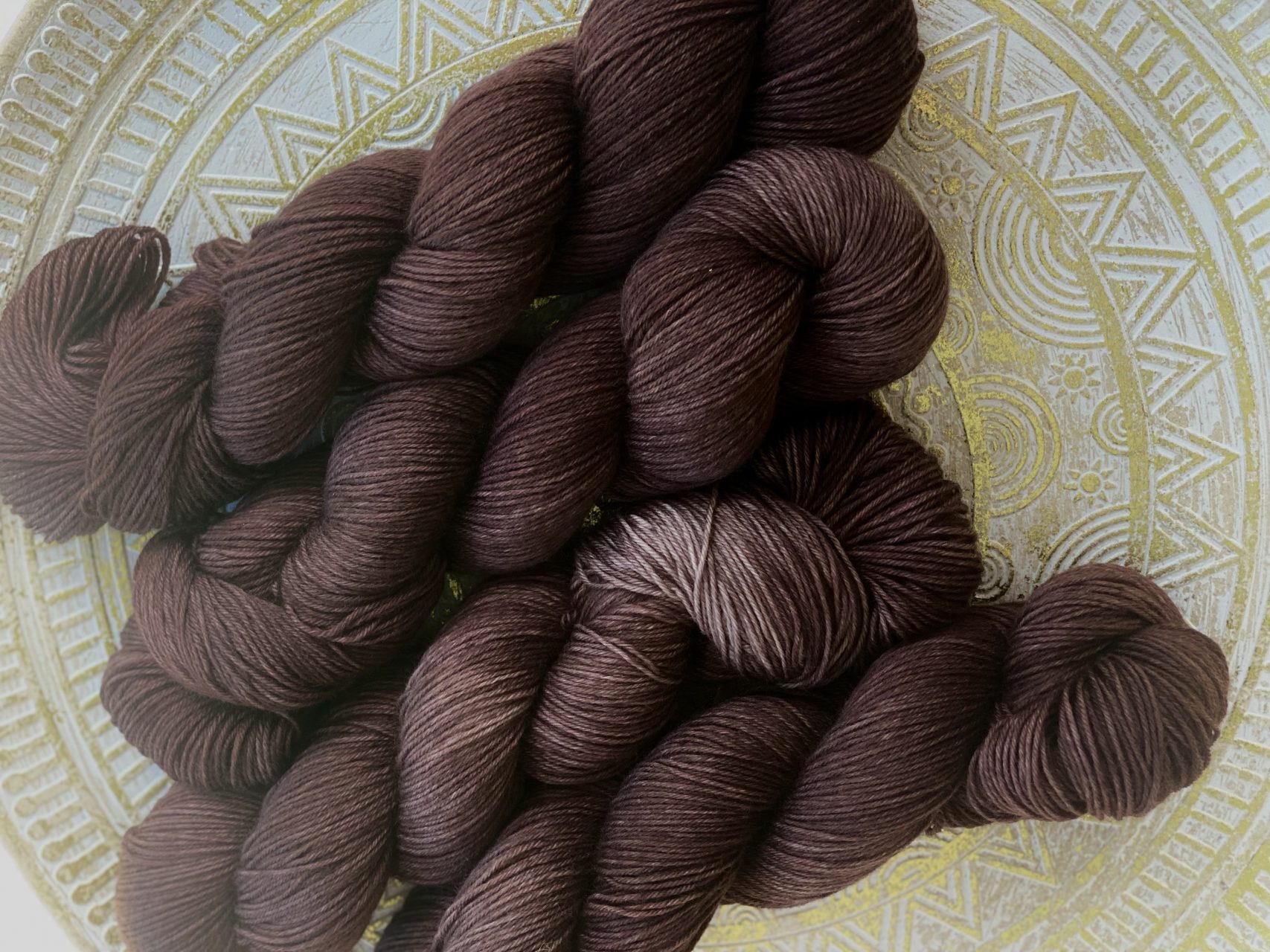 4-fach Sockenwolle fine - semi solid - Warm Chocolate – Bild 3