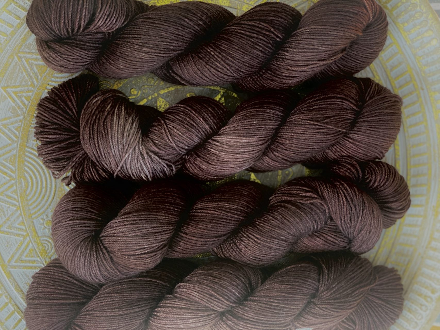 4-fach Sockenwolle fine - semi solid - Warm Chocolate – Bild 4