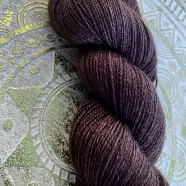 4-fach Sockenwolle fine - semi solid - Warm Chocolate