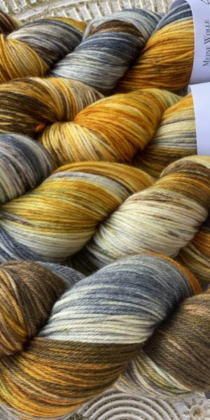 4-fach Sockenwolle extra fine - Smoky Golden