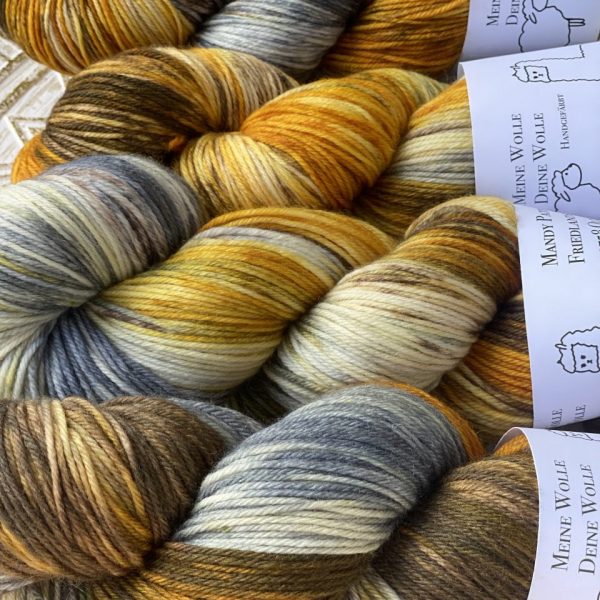 4-fach Sockenwolle extra fein - Smoky Golden