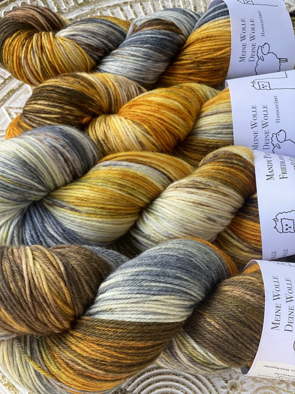 4-fach Sockenwolle extra fine - Smoky Golden