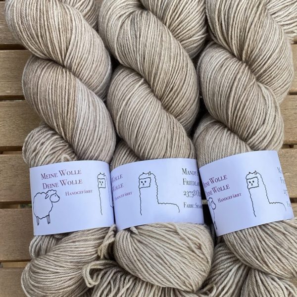 4-fach Sockenwolle fine - semi solid - Sesame Dream