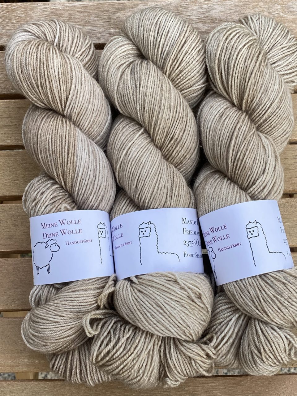 4-fach Sockenwolle fine - semi solid - Sesame Dream