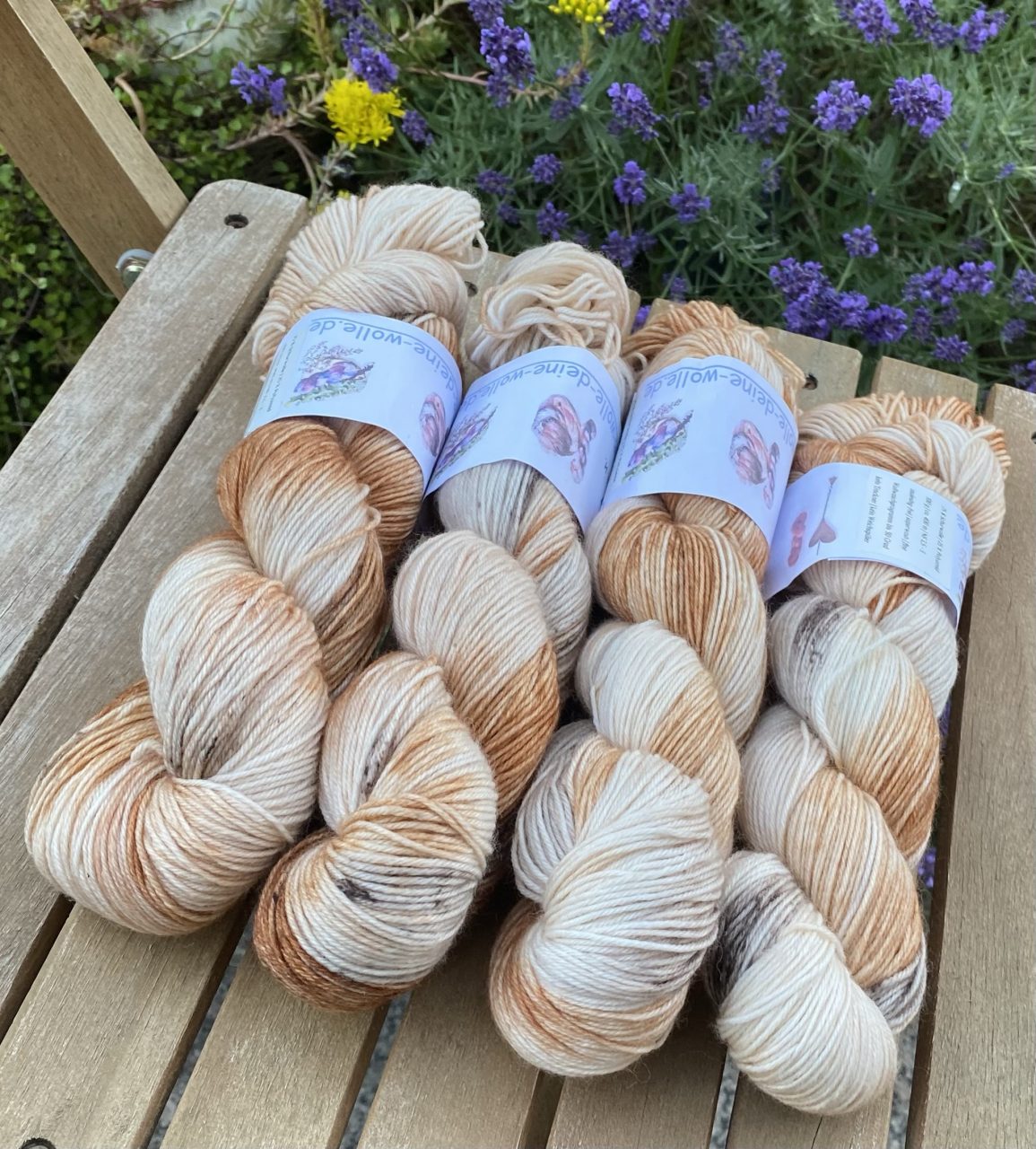 4-fach Sockenwolle fine - Caramel Swirl – Bild 2