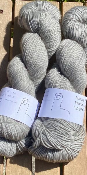 4-fach Sockenwolle fine - semi solid - Silver Mist