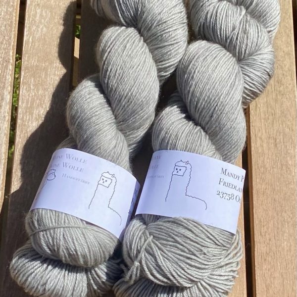 4-fach Sockenwolle fine - semi solid - Silver Mist