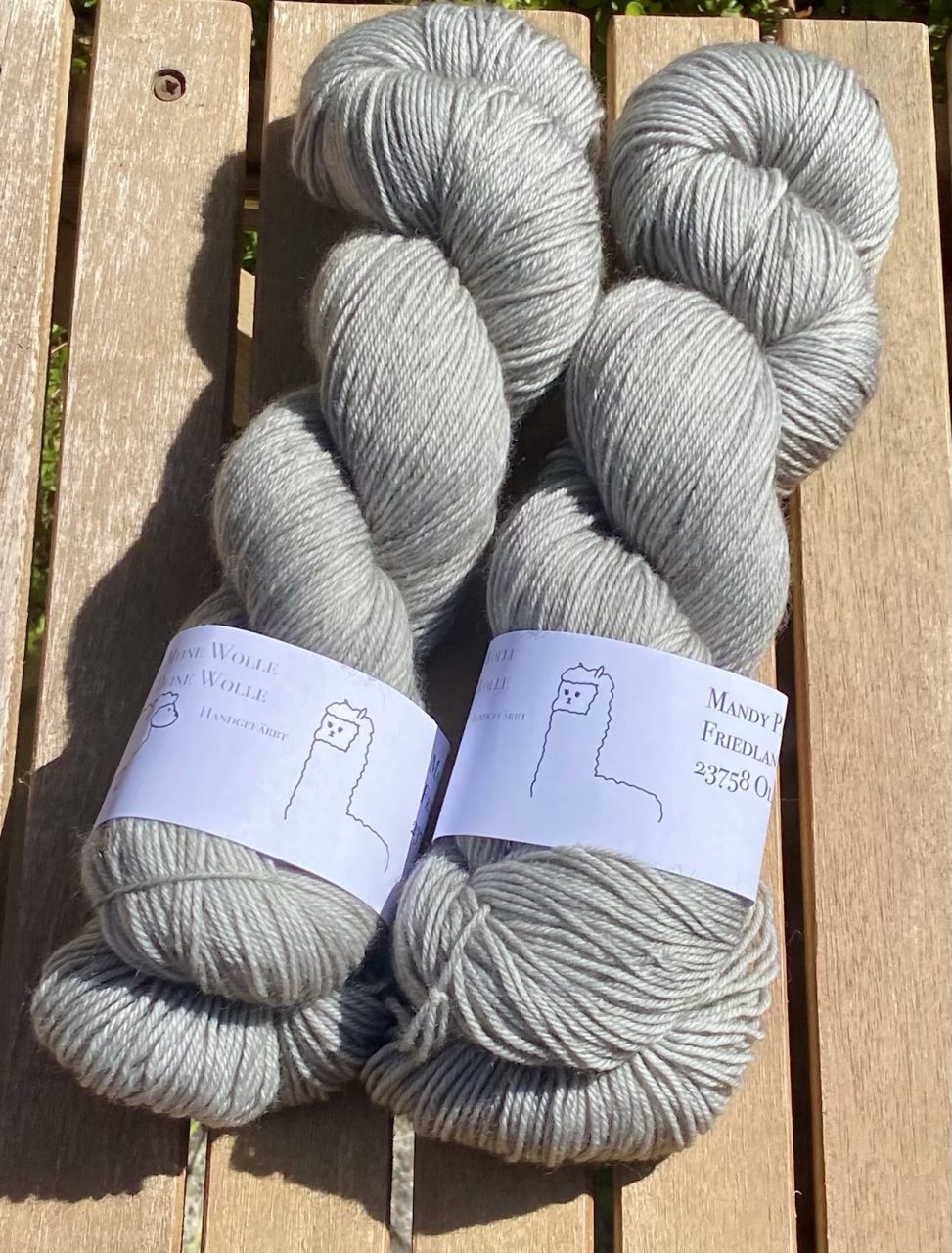 4-fach Sockenwolle fine - semi solid - Silver Mist