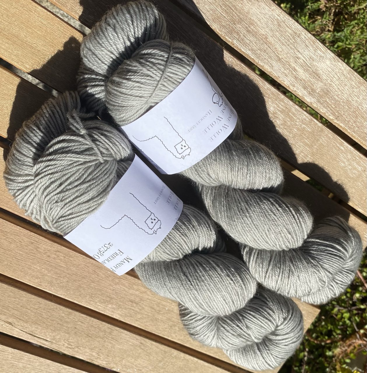 4-fach Sockenwolle fine - semi solid - Silver Mist – Bild 2