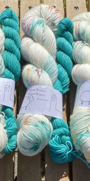 4-fach Sockenwolle fine - Confetti Cloud - mit Mini