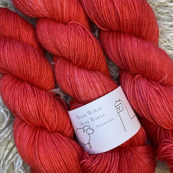 4-fach Sockenwolle fine - semi solid - Flamenco