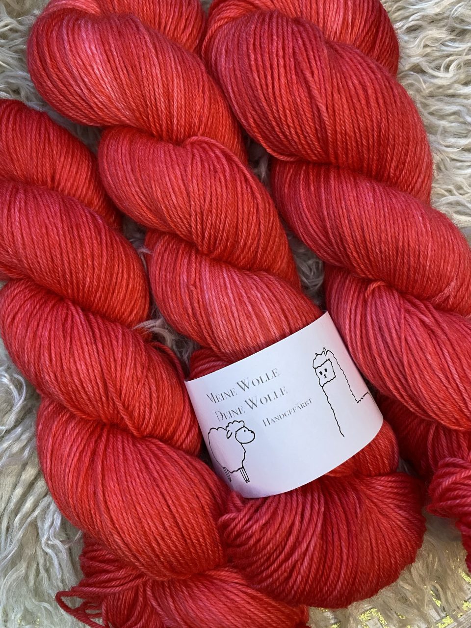 4-fach Sockenwolle fine - semi solid - Flamenco
