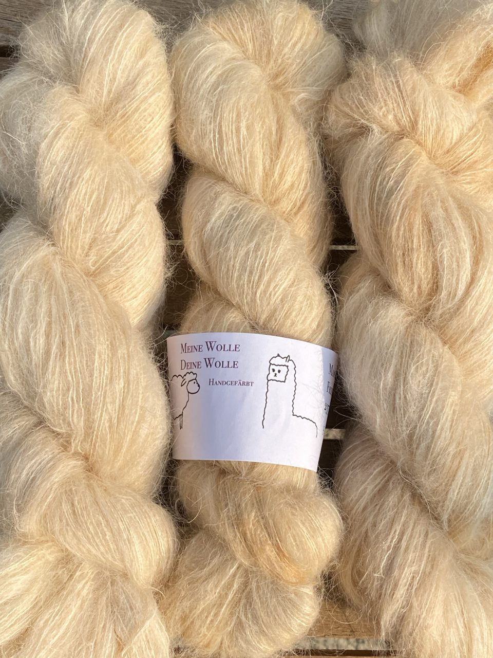 Federleicht Baby Suri|Seide 50g - semi solid - Creamy – Bild 3