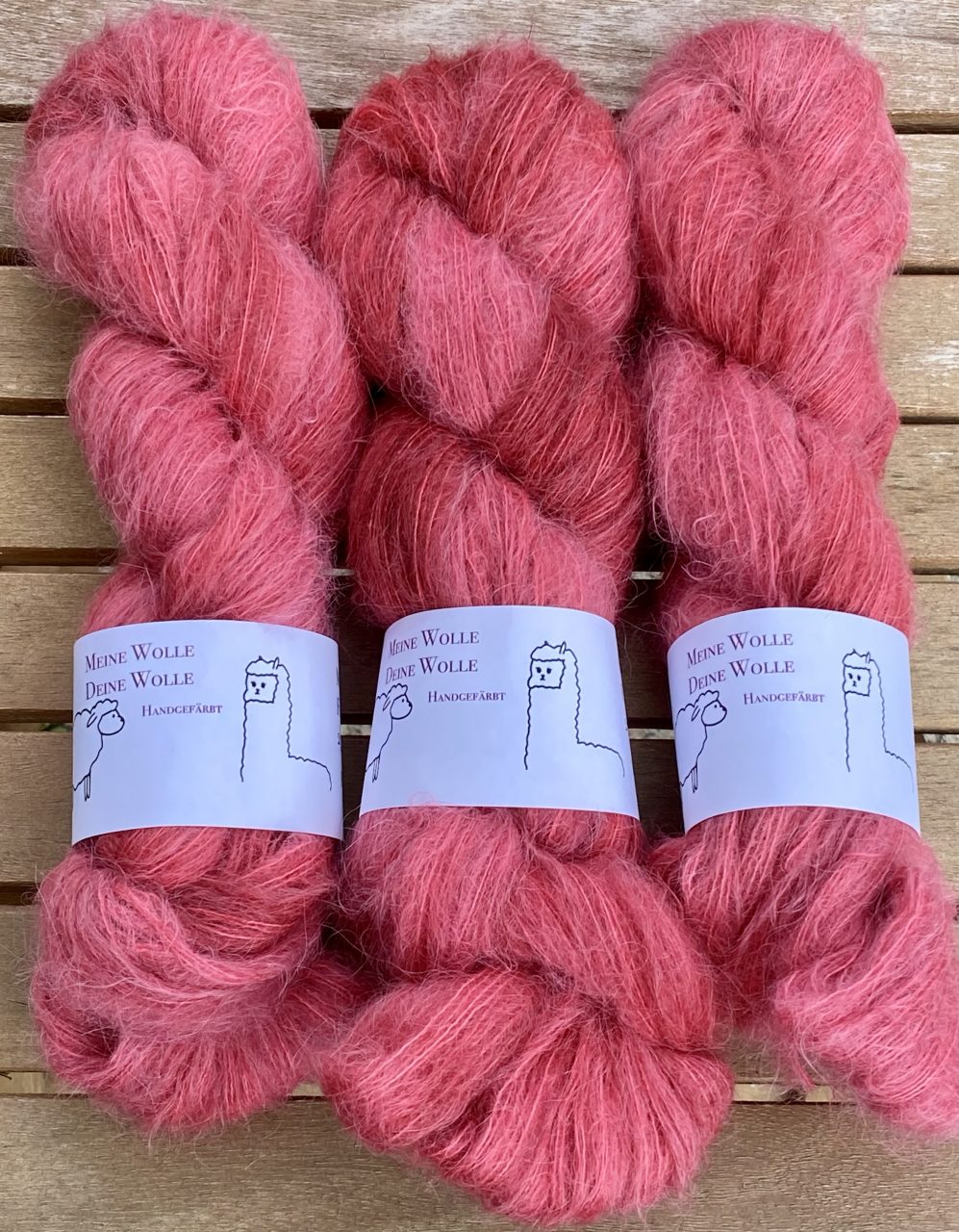 Federleicht Baby Suri|Seide 50g - semi solid - Flamenco – Bild 3