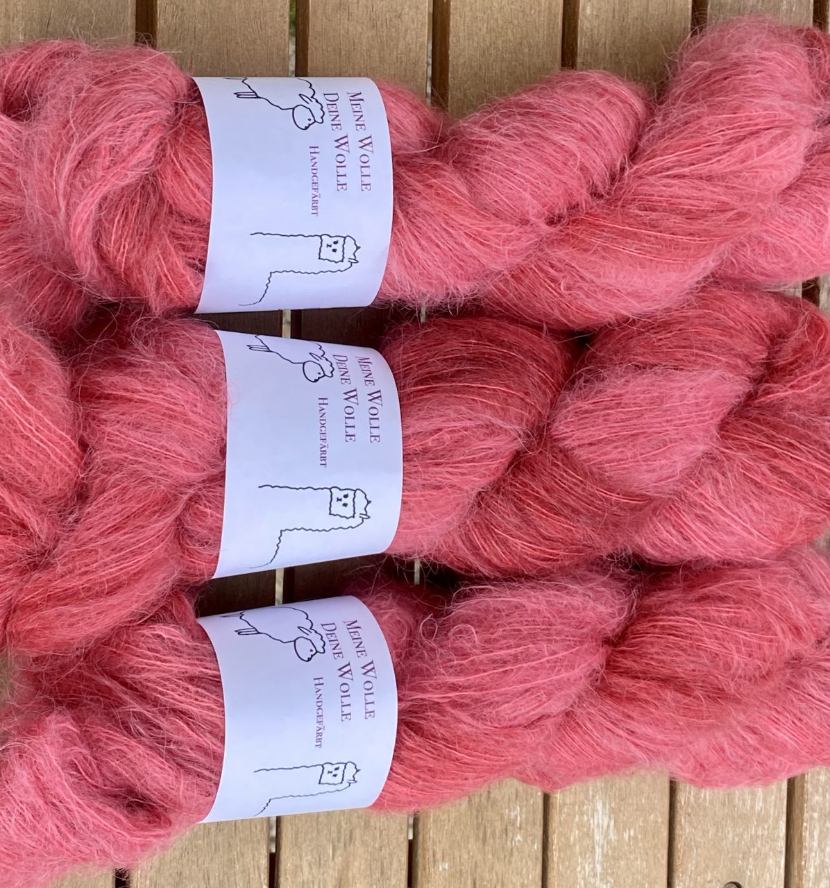 Federleicht Baby Suri|Seide 50g - semi solid - Flamenco – Bild 2