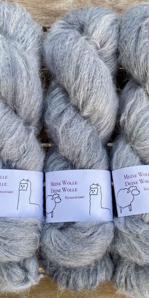 Federleicht Baby Suri|Seide 50g - semi solid - Silver Metal