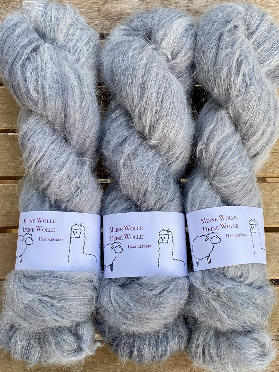 Federleicht Baby Suri|Seide 50g - semi solid - Silver Metal